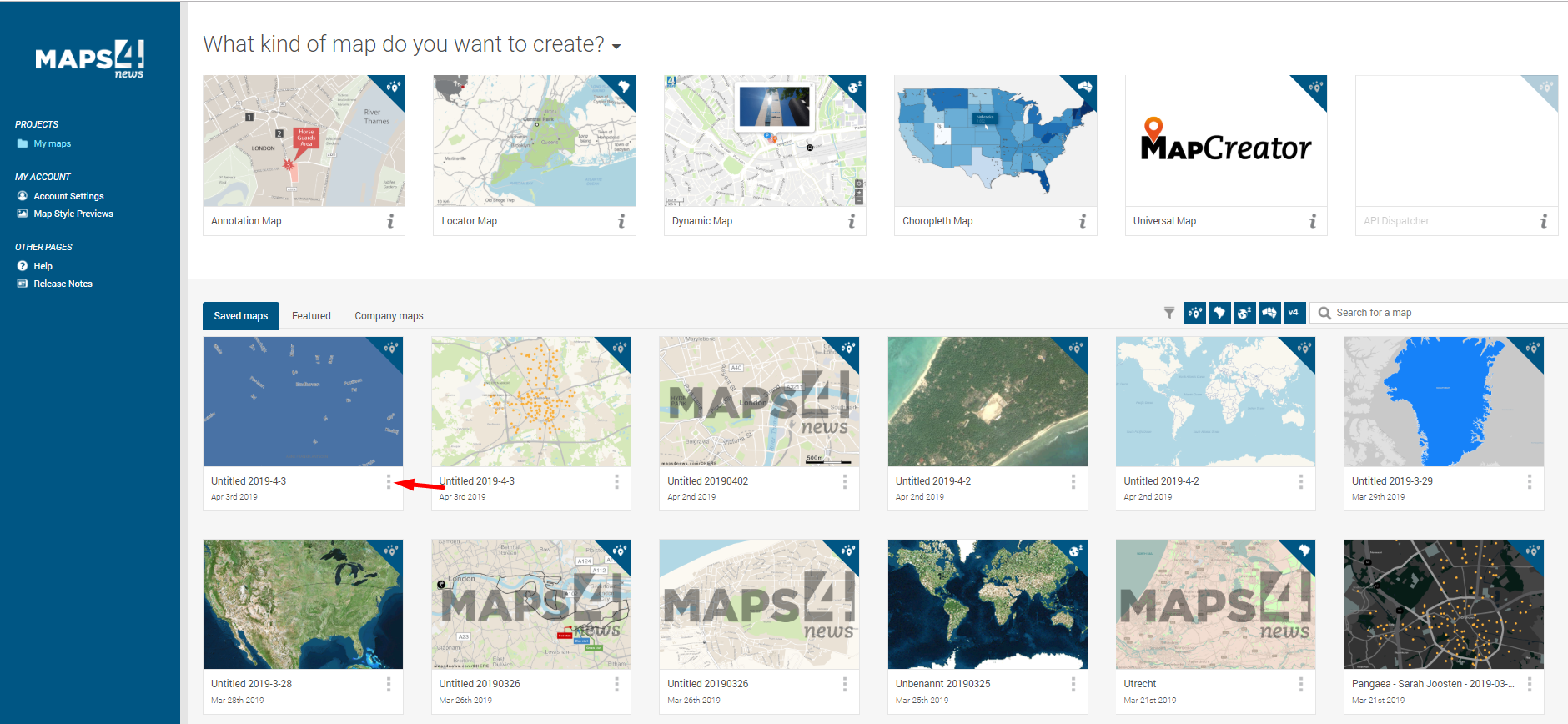 Sharing Maps Example